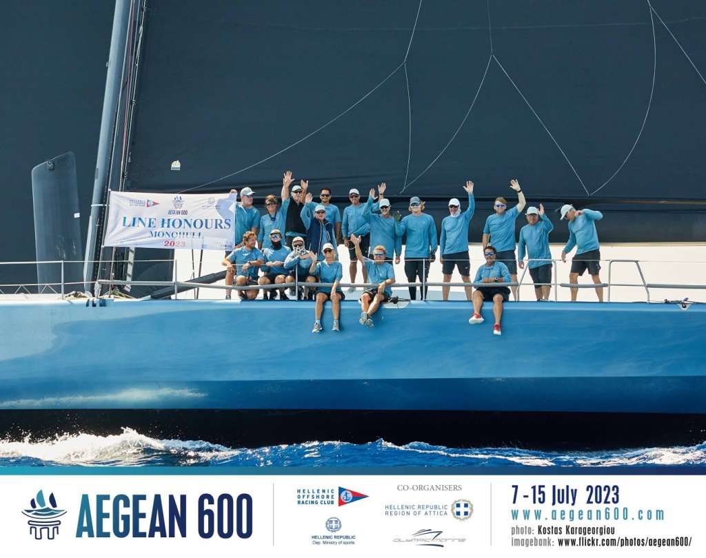 AEGEAN 600: Ασημένιο κύπελλο και ρεκόρ για το «LEOPARD 3», πρωτιά για το ελληνικό «Optimum S- Samos Steamship»