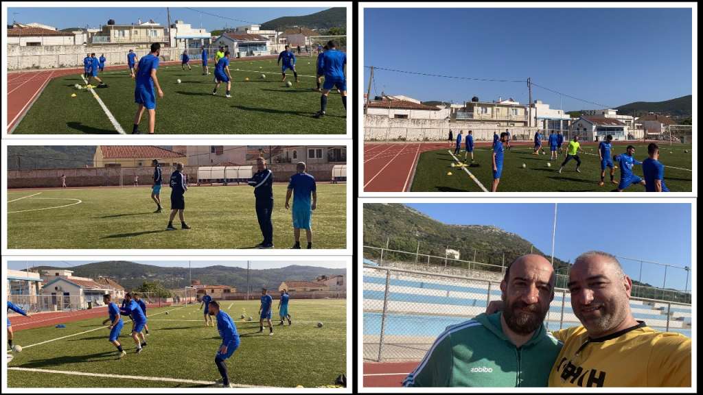 Ελλάς Σύρου: Με προπόνηση στο γήπεδο που θα γίνει το ματς στη Σάμο ολοκλήρωσε την προετοιμασία της [pics-vid]