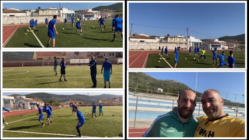 Ελλάς Σύρου: Με προπόνηση στο γήπεδο που θα γίνει το ματς στη Σάμο ολοκλήρωσε την προετοιμασία της [pics-vid]