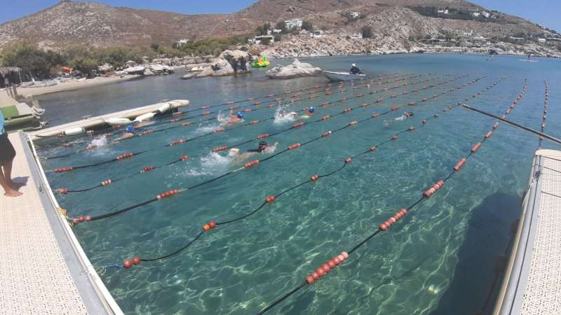 Κολυμβητικός διάπλους Κολυμπήθρες - Αγία Καλή από τον Ναυτικό Όμιλο Νάουσας Πάρου ΝΑΪΑΣ