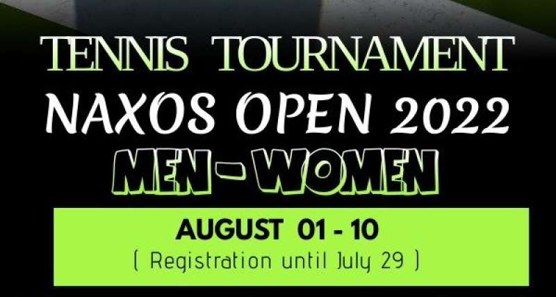 Η προκήρυξη του ''Naxos Open 2022'' Ανδρών - Γυναικών