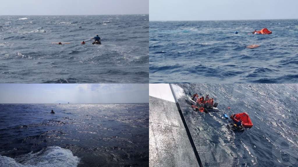 Φωτογραφίες και βίντεο από την διάσωση των 18 ναυαγών στη Μήλο
