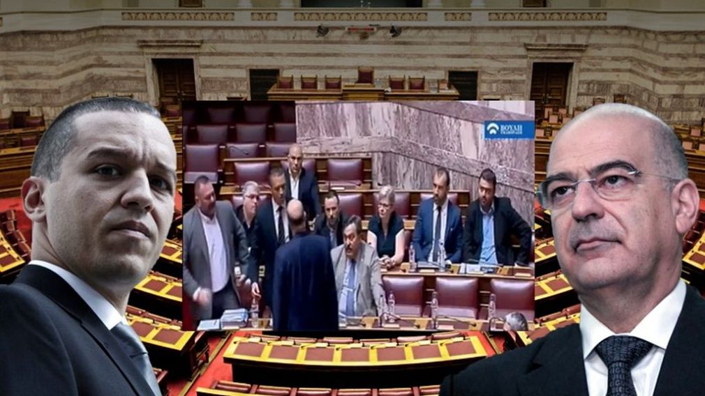 Ένταση με σπρωξίματα και βρισιές προ λίγου μέσα στη Βουλή των Ελλήνων! [vid]