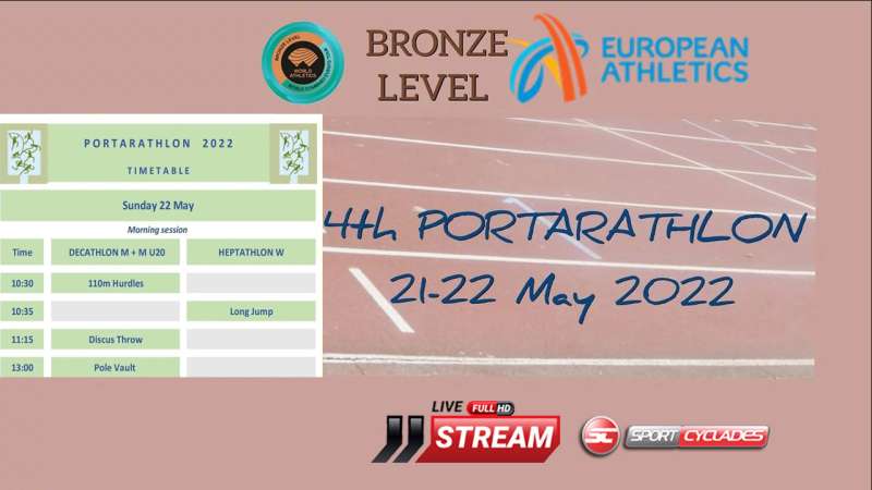 Live stream Portarathlon 2022: Κυριακή 22/5 πρωινό πρόγραμμα / Sunday 22/5 morning session