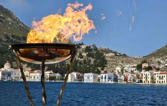 Η Ολυμπιακή Φλόγα έφτασε στο Καστελόριζο και έστειλε τα μηνύματα της σε όλο τον κόσμο